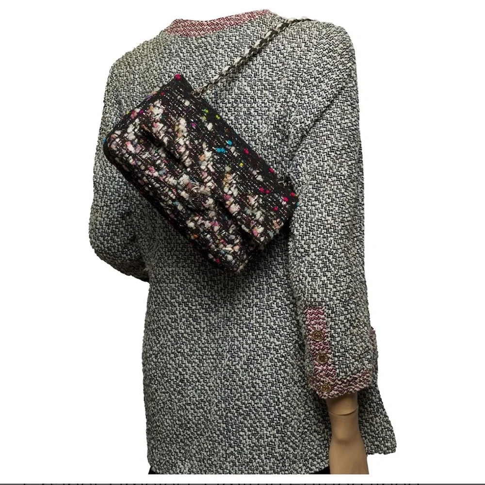 Chanel LIMITED EDITION Multicolor Tweed double flap Bag. Perfect condition.